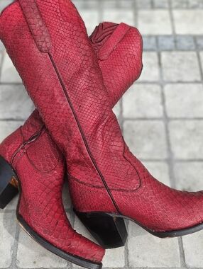 Corral Red Python Tall Boots • Kemo Sabe Exclusive • Size 9.5